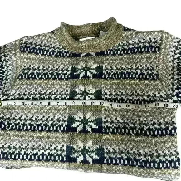 Vintage Baxter and Wells Moc neck Sweater Pullover Brown Wool Blend medium - Picture 7 of 10